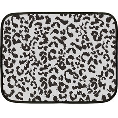 Leopard print gray theme Double Sided Fleece Blanket (Mini) from ArtsNow.com 35 x27  Blanket Front