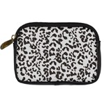 Leopard print gray theme Digital Camera Leather Case