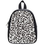 Leopard print gray theme School Bag (Small)