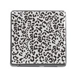 Leopard print gray theme Memory Card Reader (Square 5 Slot)