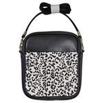 Leopard print gray theme Girls Sling Bag