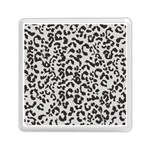 Leopard print gray theme Memory Card Reader (Square)