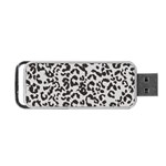 Leopard print gray theme Portable USB Flash (One Side)