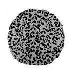 Leopard print gray theme Standard 15  Premium Round Cushion 