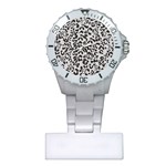 Leopard print gray theme Plastic Nurses Watch