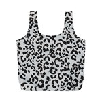 Leopard print gray theme Full Print Recycle Bag (M)