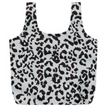 Leopard print gray theme Full Print Recycle Bag (XL)