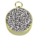 Leopard print gray theme Gold Compass