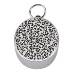 Leopard print gray theme Silver Compass (Mini)