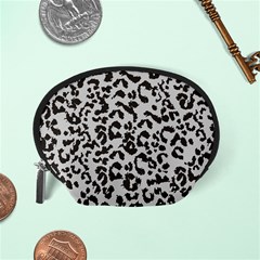 Leopard print gray theme Accessory Pouch (Small) from ArtsNow.com Back