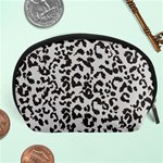 Leopard print gray theme Accessory Pouch (Large)