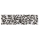 Leopard print gray theme Oblong Satin Scarf (16  x 60 )