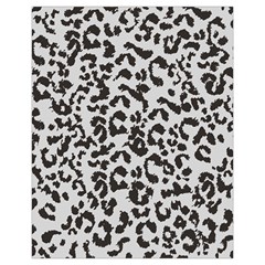 Leopard print gray theme Drawstring Pouch (XL) from ArtsNow.com Front