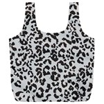 Leopard print gray theme Full Print Recycle Bag (XXL)