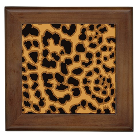 Leopard Print Spots Framed Tile from ArtsNow.com Front