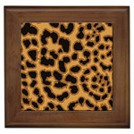 Leopard Print Spots Framed Tile