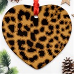 Leopard Print Spots Ornament (Heart)