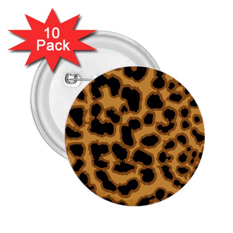 Leopard Print Spots 2.25  Button (10 pack) from ArtsNow.com Front