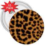 Leopard Print Spots 3  Button (10 pack)