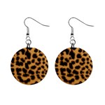 Leopard Print Spots Mini Button Earrings