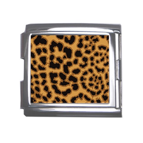 Leopard Print Spots Mega Link Italian Charm (18mm) from ArtsNow.com Front