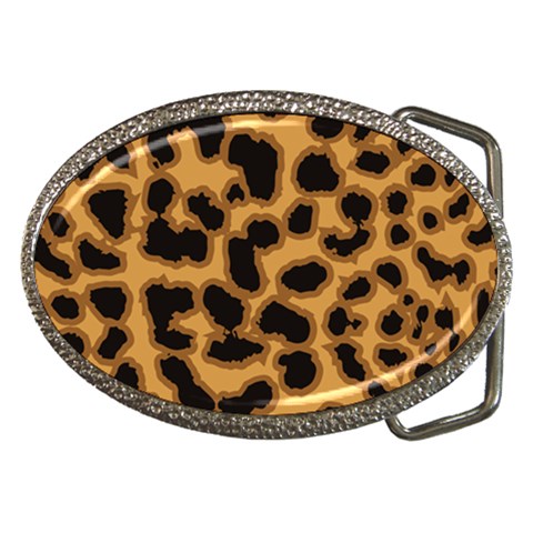 Leopard Print Spots Belt Buckle from ArtsNow.com Front