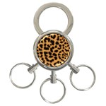 Leopard Print Spots 3-Ring Key Chain