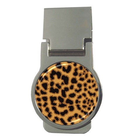 Leopard Print Spots Money Clip (Round) from ArtsNow.com Front