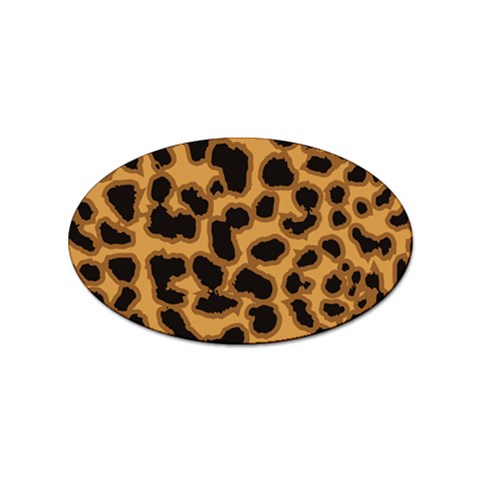 Leopard Print Spots Sticker (Oval) from ArtsNow.com Front