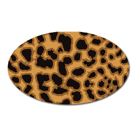 Leopard Print Spots Magnet (Oval) from ArtsNow.com Front