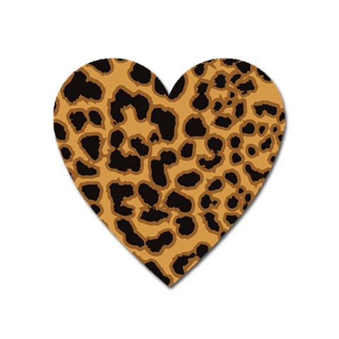 Leopard Print Spots Magnet (Heart) from ArtsNow.com Front