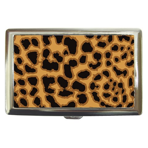 Leopard Print Spots Cigarette Money Case from ArtsNow.com Front