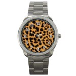 Leopard Print Spots Sport Metal Watch