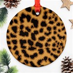 Leopard Print Spots Round Ornament (Two Sides)