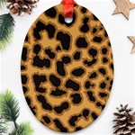 Leopard Print Spots Oval Ornament (Two Sides)