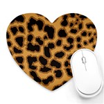 Leopard Print Spots Heart Mousepad