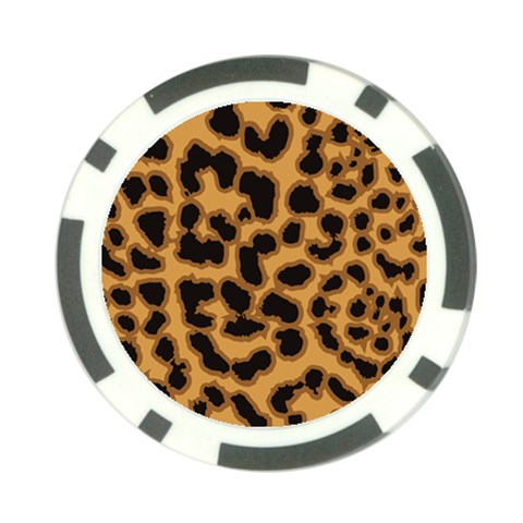 Leopard Print Spots Poker Chip Card Guard from ArtsNow.com Front