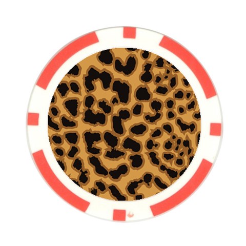 Leopard Print Spots Poker Chip Card Guard from ArtsNow.com Front