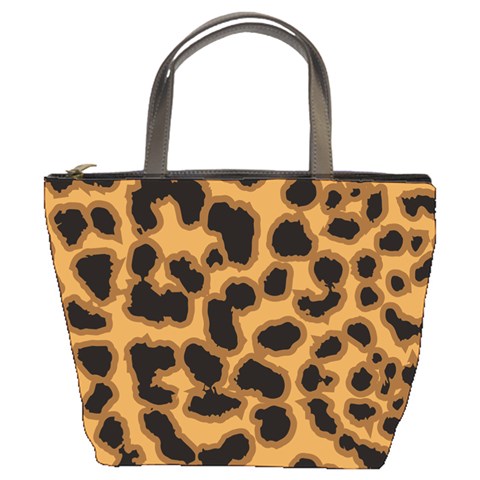 Leopard Print Spots Bucket Bag from ArtsNow.com Front