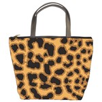 Leopard Print Spots Bucket Bag