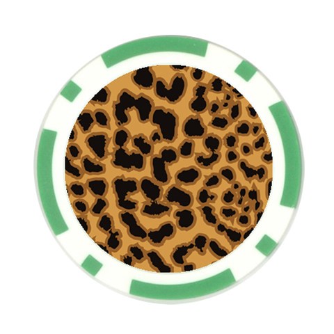 Leopard Print Spots Poker Chip Card Guard (10 pack) from ArtsNow.com Front