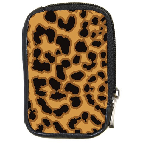 Leopard Print Spots Compact Camera Leather Case from ArtsNow.com Front