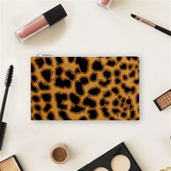 Leopard Print Spots Cosmetic Bag (Small) from ArtsNow.com Front