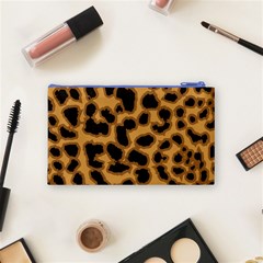 Leopard Print Spots Cosmetic Bag (Small) from ArtsNow.com Back