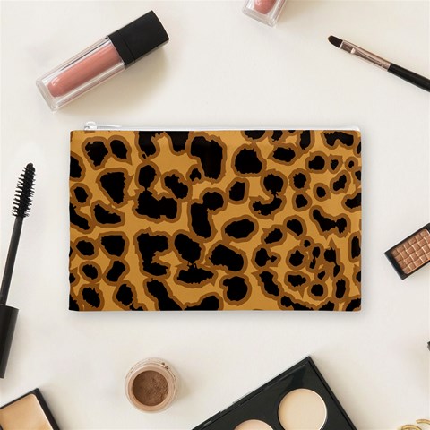 Leopard Print Spots Cosmetic Bag (Medium) from ArtsNow.com Front