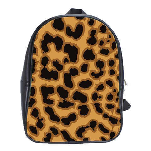 Leopard Print Spots School Bag (Large) from ArtsNow.com Front