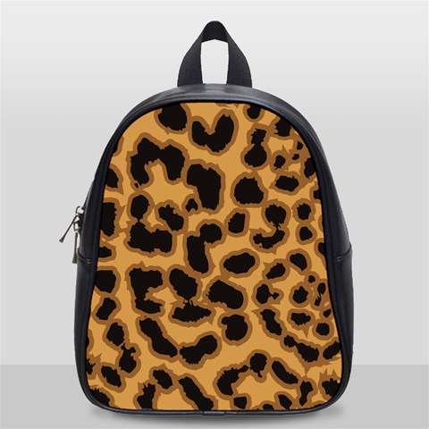 Leopard Print Spots School Bag (Small) from ArtsNow.com Front