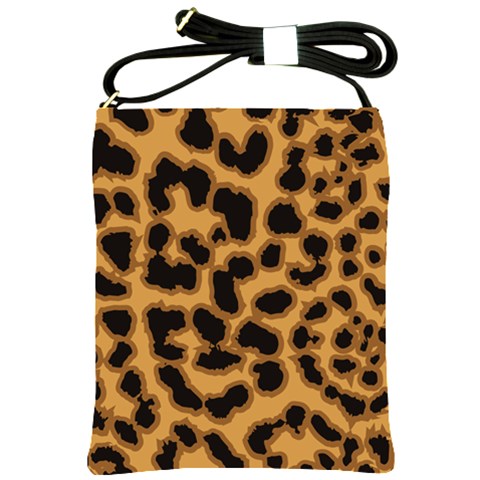 Leopard Print Spots Shoulder Sling Bag from ArtsNow.com Front