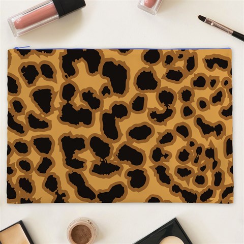 Leopard Print Spots Cosmetic Bag (XXL) from ArtsNow.com Front