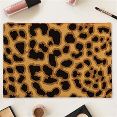 Leopard Print Spots Cosmetic Bag (XXL) from ArtsNow.com Front